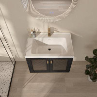 Ebern Designs 28 Inch Wall-mounted Bathroom Vanity With Sink