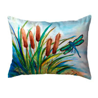 East Urban Home Dragonfly & Cattails Noncorded Pillow