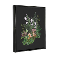Stupell Industries Forest Plants Blooming Mushrooms Framed Floater Canvas Wall Art By House Of Rose