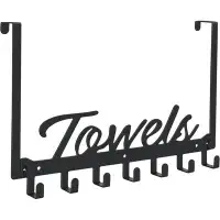 Wildon Home® Over The Door Hooks, Towel Rack for Bathroom Towel Holder