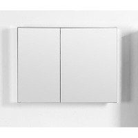 Latitude Run® Badis Aluminum 36" x 26" Surface Mount Framed Medicine Cabinet with 2 Adjustable Shelves