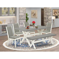 August Grove Boomer 6 - Person Rubberwood Solid Wood Dining Set