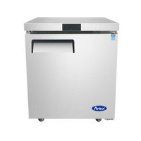 Atosa MGF8401GR 27 Inch Undercounter Refrigerator – 1 Door Stainless steel exterior &amp; interior