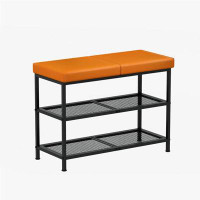 Rubbermaid Leather Shelves Storage Bench
