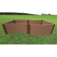 Frame It All Wavy Navy 8' ft x 4' ft Composite Raised Garden Bed