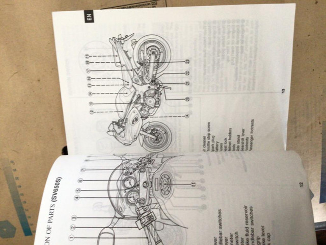 2001 Suzuki SV650 K2 Owners Manual in Motorcycle Parts & Accessories in Ontario - Image 3