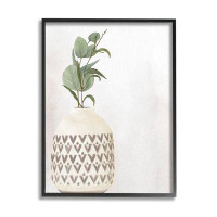 Stupell Industries Single Eucalyptus Herb Sprig Patterned Plant Vase Giclee Texturized Art By Kim Allen