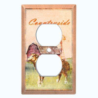 WorldAcc Metal Light Switch Plate Outlet Cover (Animal Farm Country Side Sheep For Kitchen - Single Toggle)