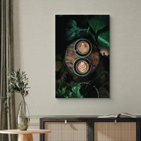 IDEA4WALL Cafe au Lait with Plant Cream Line Art Fruit Food Photography Chic Ultra