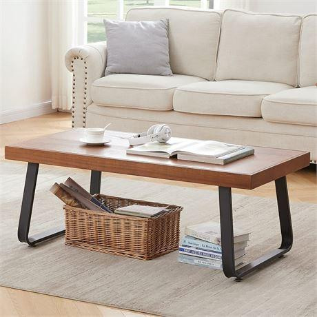 IBF Rustic Wood Coffee Table, Natural Wood Center Table for Living Room 47 inch in Other in Ontario