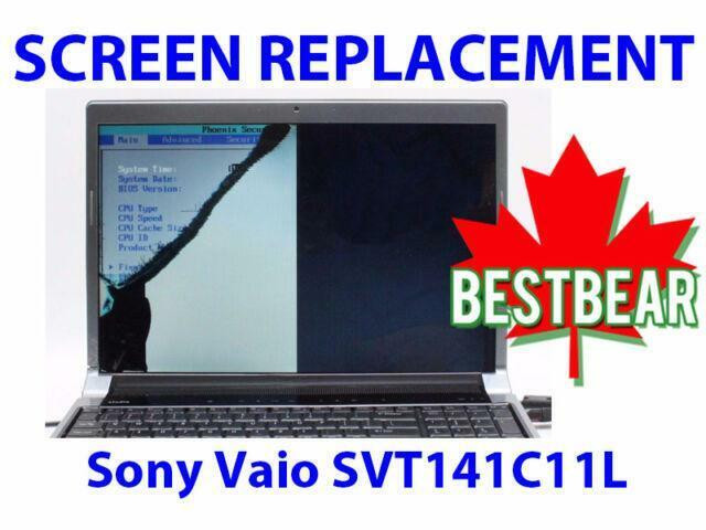 Screen Replacment for Sony Vaio SVT141C11L Series Laptop in System Components in Markham / York Region