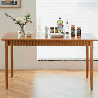 Orren Ellis Modern Simple Cherry Wood Rectangular Dining Table