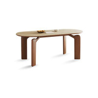 Wildon Home® 62.99"Nut-brown Rock Beam+Solid Wood Dining Table