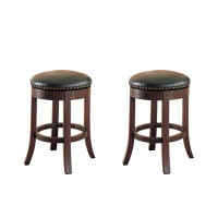 Red Barrel Studio Set Of 2 Counter Stools In Brown And Black