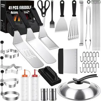 41PCS Griddle Accessories Updated blackstone griddle accessories kit includes: 1 x Long Spatula1 x S...