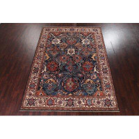 Rugsource One-of-a-Kind Hand-Knotted 9'0" X 12'3" Area Rug in Navy Blue