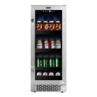 Whynter Whyter 15" width 80 Cans Stainless Steel Beverage Refrigerator with Reversible Door