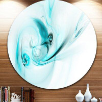 Made in Canada - Design Art 'Coloured Smoke Light Blue' Graphic Art Print on Metal