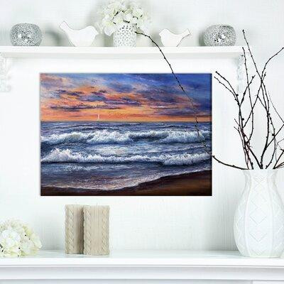 East Urban Home Ocean Waves after Storm - Wrapped Canvas Graphic Art Print in Arts & Collectibles
