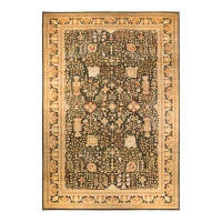 Isabelline Eclectic, One-Of-A-Kind Hand-Knotted Area Rug  - Green, 12' 2" X 18' 0"