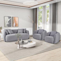Latitude Run® Upholstered Sofa Set With 6 Pillows