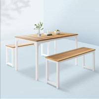 Ebern Designs Modern Design With Sturdy Metal Frame, Ideal For 4, Space-Saving Solution For Kitchen, Dining Room, Living