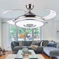 Wrought Studio 42'' Apputhurai 4-Blade LED Chandelier Ceiling Fan with Remote Control and Light Kit Included