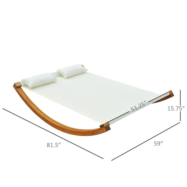 Swing Lounge 81.5" x 59" x 15.75" White in Patio & Garden Furniture - Image 3