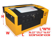 CO2 Laser Engraving Cutting Machine 50W Laser Tube 3050 Laser Engraver Cutter #130064