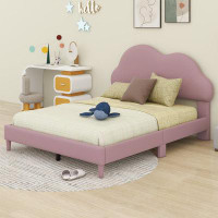 Zoomie Kids Ajacia Full Size Velvet Upholstered Platform Bed with Headboard