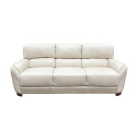 ACME Furniture Edrice Leather Upholstered Sofa in Ice Grey
