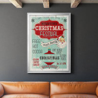 The Holiday Aisle® Bright Christmas Festival Premium Framed Print - Ready To Hang