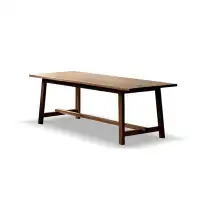 Wildon Home® 62.99"Nut-brown Rectangular Solid Wood Dining Table