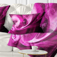 Made in Canada - The Twillery Co. Designart 'Coloured Smoke Spiral Purple' Abstract Throw Pillow