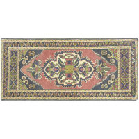 Nalbandian One-of-a-Kind Hand-Knotted Vintage Turkish Oushak Yastic 1'11" x 4'1" Area Rug
