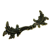 D. Lawless Hardware 3" French Provincial Leaf Pull Antique Brass