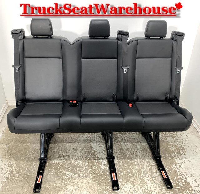 Ford Transit Passenger Van 2020 Removable 63 in. Black Vinyl Triple Bench Seat Jumpseat Cargo Camper Work VANLIFE in Other Parts & Accessories