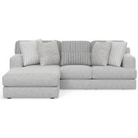 Wade Logan Alyson 2 - Piece Upholstered Sectional With Comfort Coil Seating And 5 Included Accent Pillows