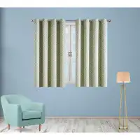 Wrought Studio Moderate Blackout Curtains 2 Panels Set Boho Geometric Curtains Thermal Room Darkening Curtains For Bedro