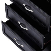 Winston Porter modern design Storage dresser with antique handles and Nine drawers