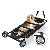 Open Box Pet Animal Transport Stretcher For Dogs Emergency Carry Stretcher for Large Dog in Black 212061