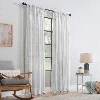 Clean Window Clean Window Carine Vintage Stripe Sheer Rod Pocket Curtain Panel