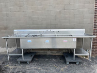 Heavy Duty Stainless Steel 3 Compartment Sink