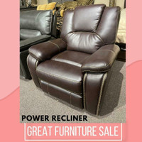 Leather Reclining Chair in Brown Color