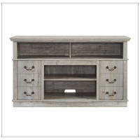 August Grove Traditional TV Media Stand Farmhouse Rustic Entertainment Console For TV Up To 65" With Open And Closed Sto
