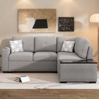 Latitude Run® Multifunctional Sectional Pull-Out Sofa Bed with Storage Chaise