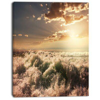 Design Art Troubled White Waves on Beach - Wrapped Canvas Photograph Print