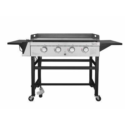 Royal Gourmet Royal Gourmet 4-Burner Flat Top Propane Gas Griddle with Side Shelves in Other