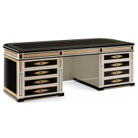 Infinity Furniture Import Infinity Black White And Gold Executive Desk