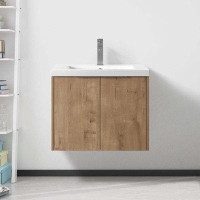 Tusuton Bathroom Cabinet With Sink,Soft Close Doors,Float Mounting Design